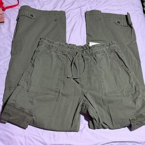 SO Olive Green Women's Cargo Pants with Drawstring Waist